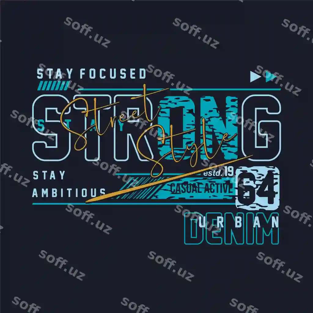 Diqqatli va kuchli bo'ling abstrakt grafik vektor futbolka bosmasi boshqa | Stay focused stay strong abstract graphic vector t shirt print other