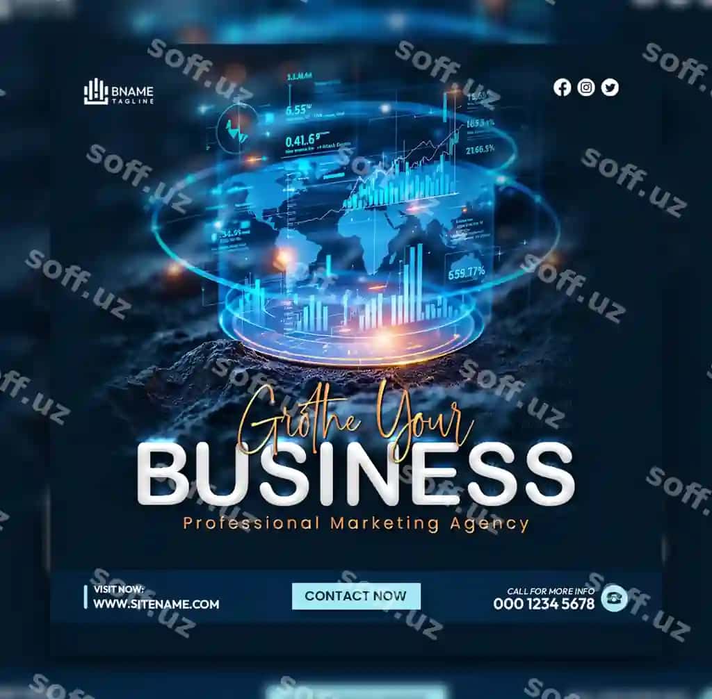 Grothe Sizning biznes kvadrat flyer Instagram ijtimoiy media post bilan | Grothe your business square flyer instagram social media post with 2