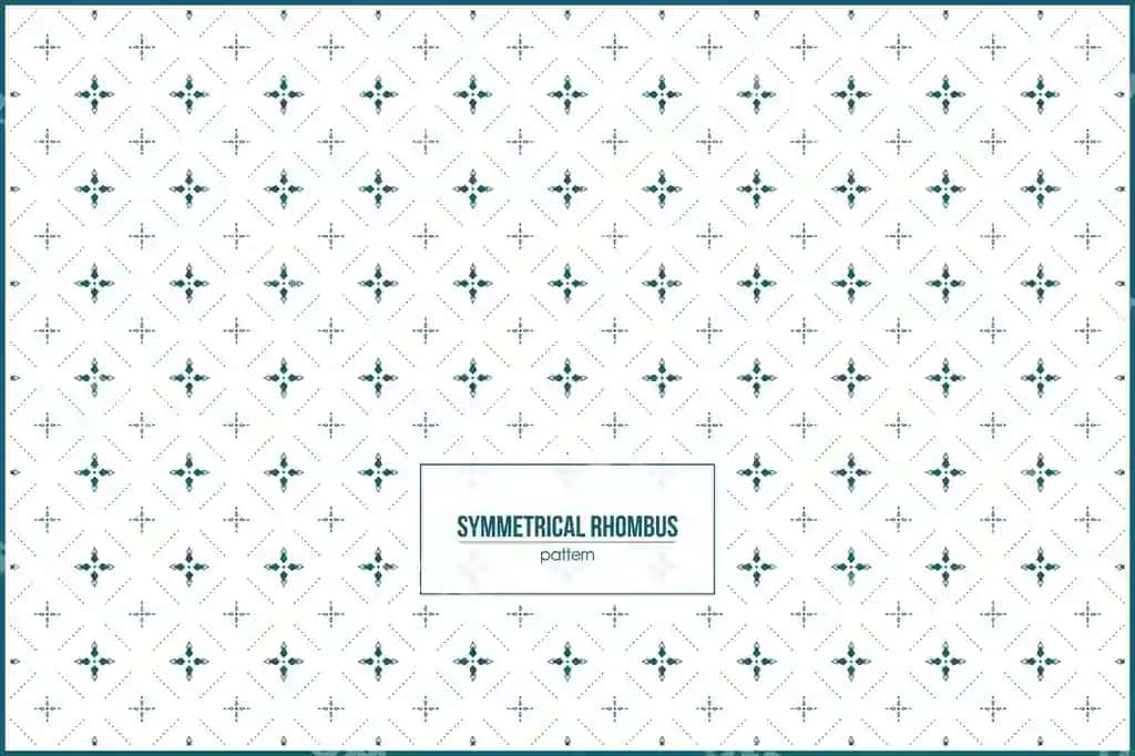 Simmetrik romb shabloni ko'plab kichik bezaklar bilan | Symmetrical rhombus pattern with multiple small ornaments