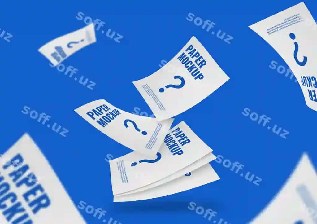 Qog'oz flyer hujjat namunasi | Paper flyer ducument mockup