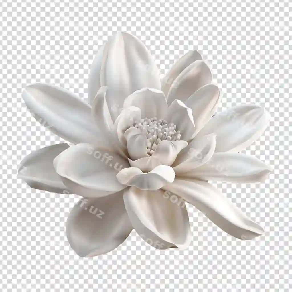 3d oq gul png ajraltirilgan shaffof fonda | 3d white flower png isolated transparent background