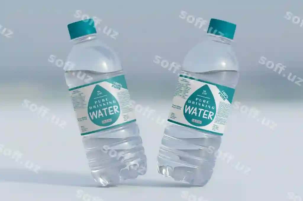 Shaffof plastik suv botligi qadoqlash | Transparent plastic water bottle packaging
