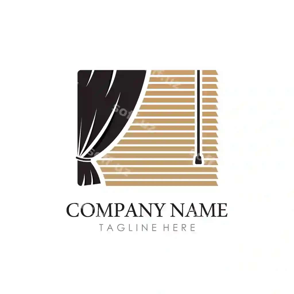 Oddiy parda logotip shabloni parda logotip bezatishi uylar kvartiralar | Simple curtain logo template curtain logo decoration homes apartments
