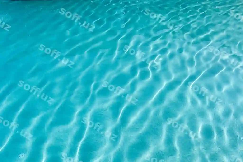 Hind sveta rangli to'lqinlangan havzali intilmahavoti | Surface rippled blue swimming pool 2