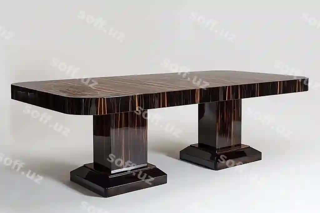 Foto qulay zamonaviy shirin chinar ovqatlanish stoli | Photo comfortable modern majestic pine dining table 2