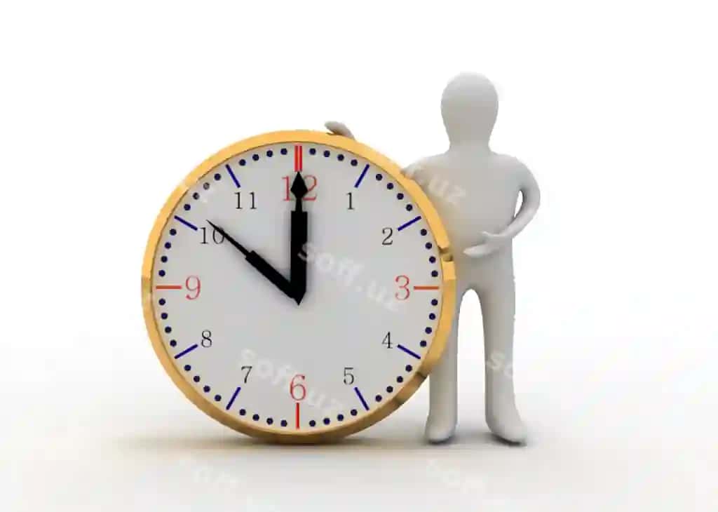 3d soatli erkak | 3d man with clock 2