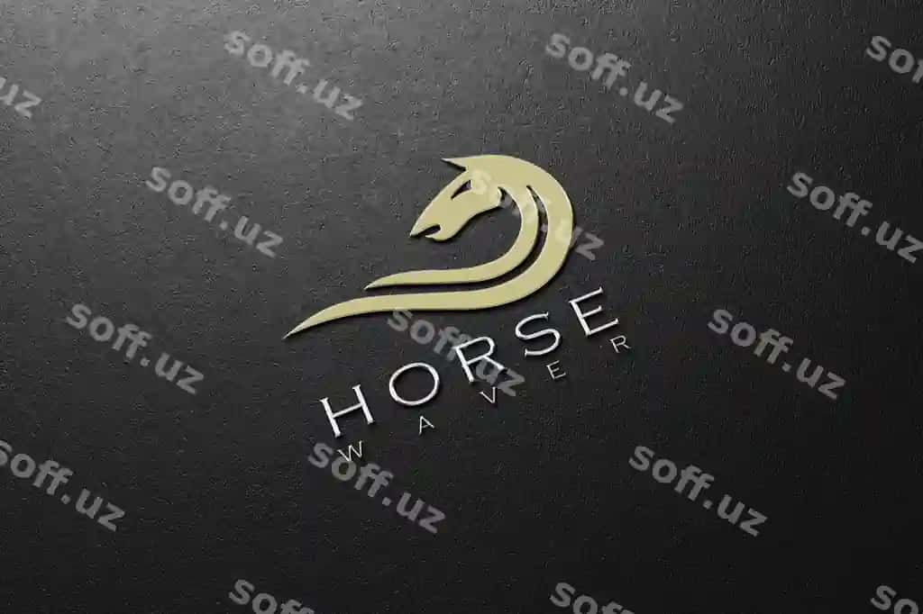Metal logotipi mockup qora choy | Metal logo mockup black leather