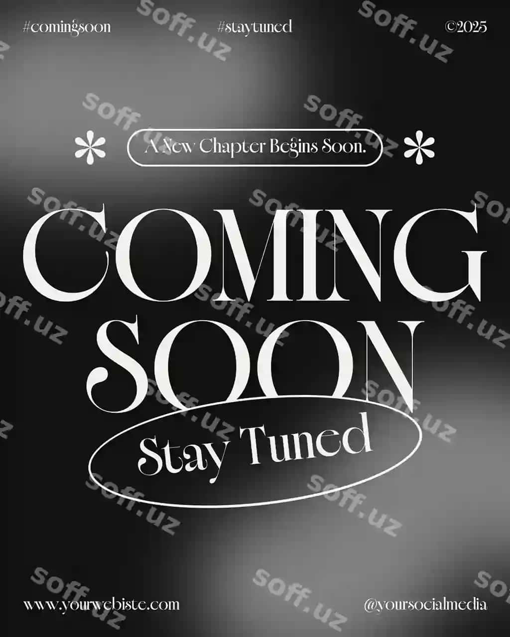 Psd tez kelyapti e'loni Instagram post shabloni | Psd coming soon announcement instagram post template