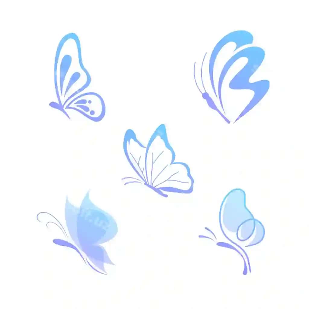 Set qanotli filtrlar logotipi dizayni shabloni | Set butterfly logo design template 2