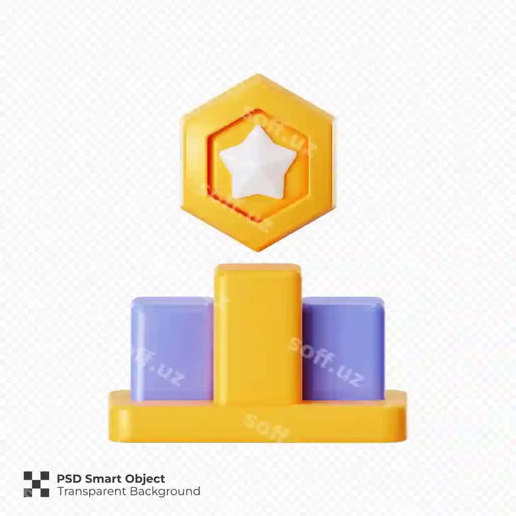 3d render mukofot ikonasi illustratsiyasi ayrilgan | 3d render award icon illustration isolated 2