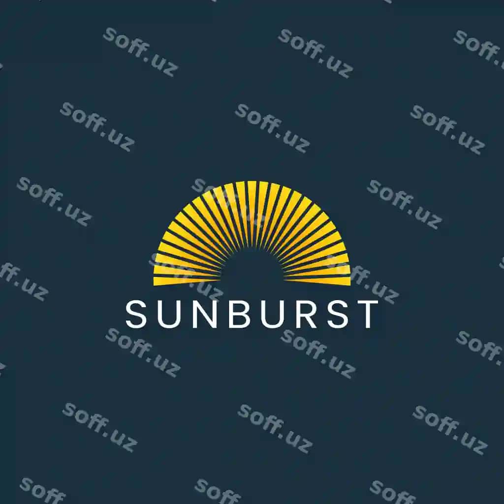 Quyosh portali logo vektor qorong'i fonda logo dizayn shablon elementi | Sunburst logo vector dark background logo design template element