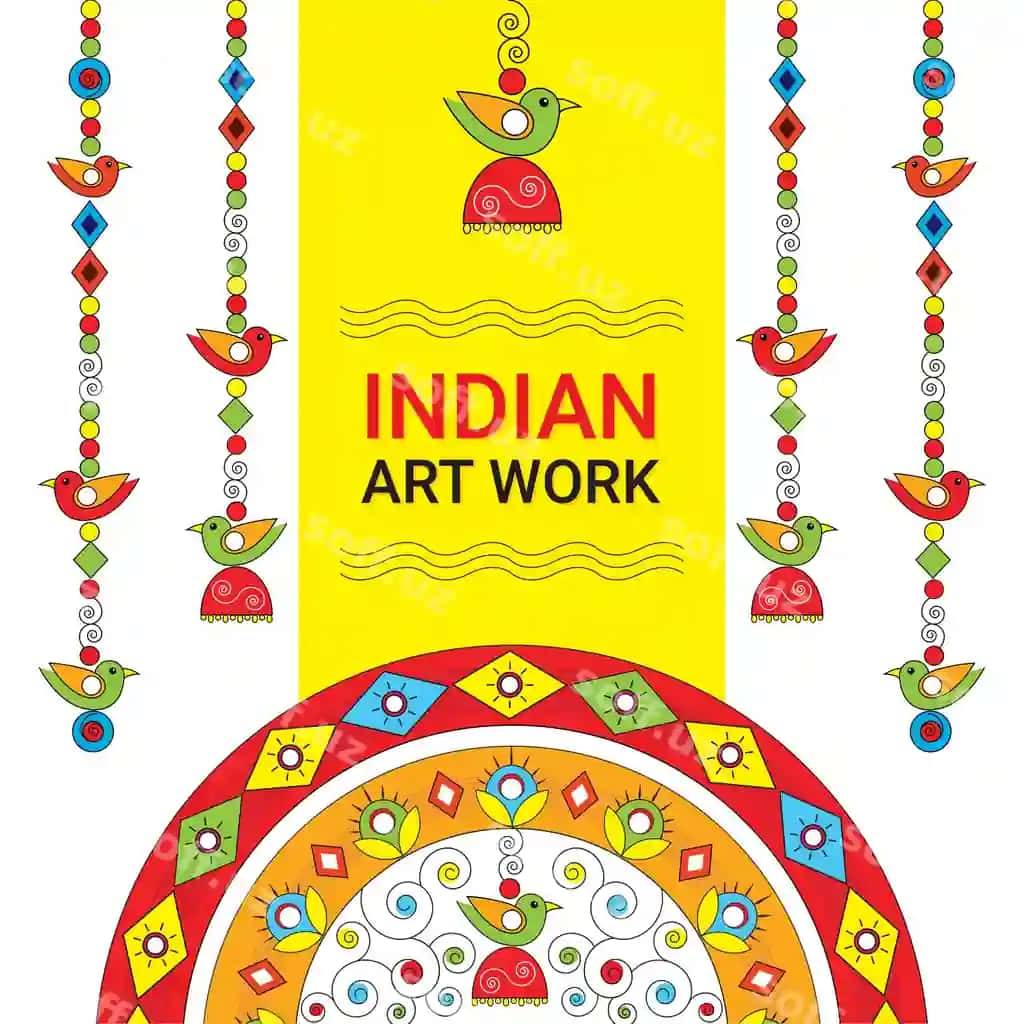 Flatt Hindiston traditsion san'at asarlari | Flat india traditional art work 2