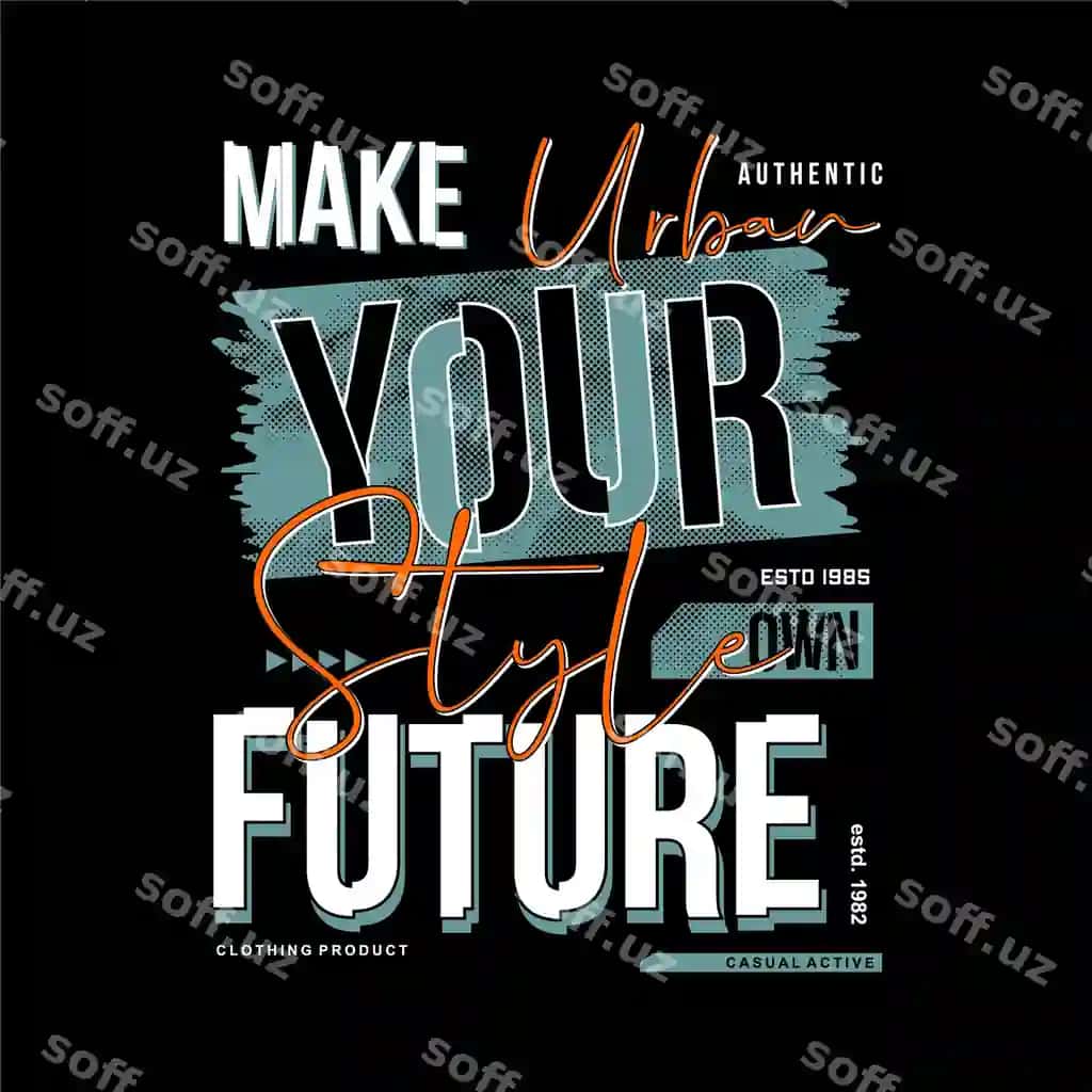 Siz kelajatingizni anqarli grafik tipografiya vektor futbolka yarating | Make your future abstract graphic typography vector t shirt