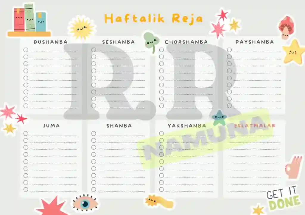 Quvnoq Haftalik Reja