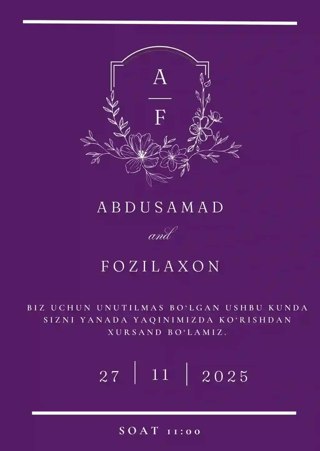 To'y taklifnomasi