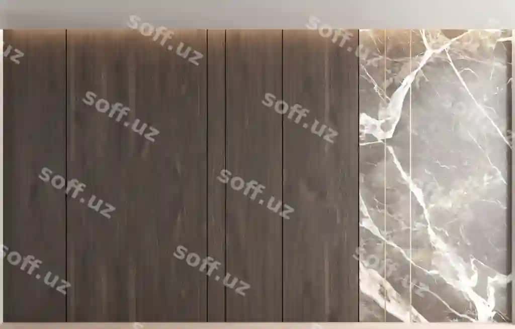 Devor yog'och paneli bor, ki u marble so'zni aytadi. | Wall with wooden panel that says word marble