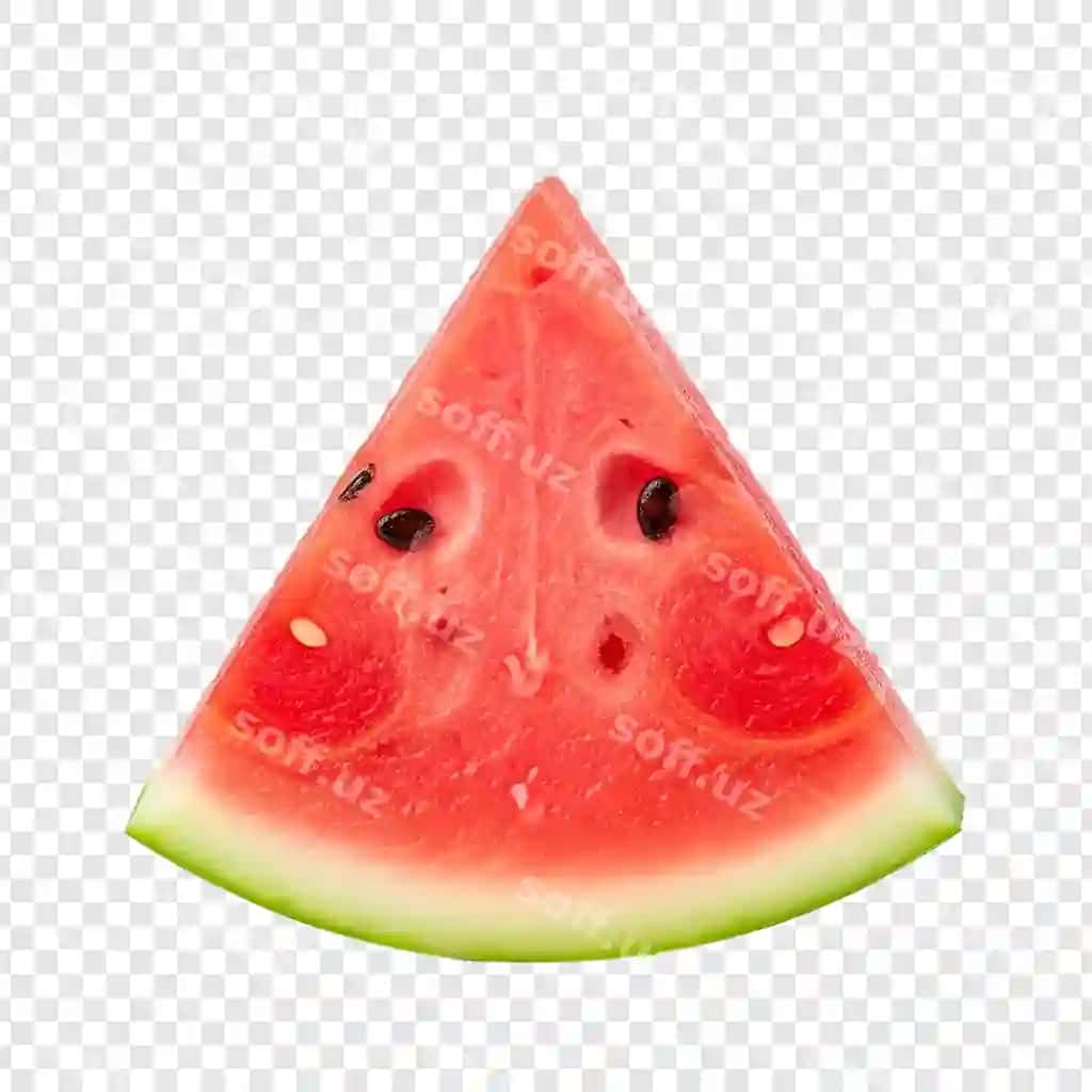 Meva tarvuz kesimi ko'rinadigan urug'lar bilan mukammal yoz serqishmatligi | Juicy slice watermelon with visible seeds perfect summer refreshment