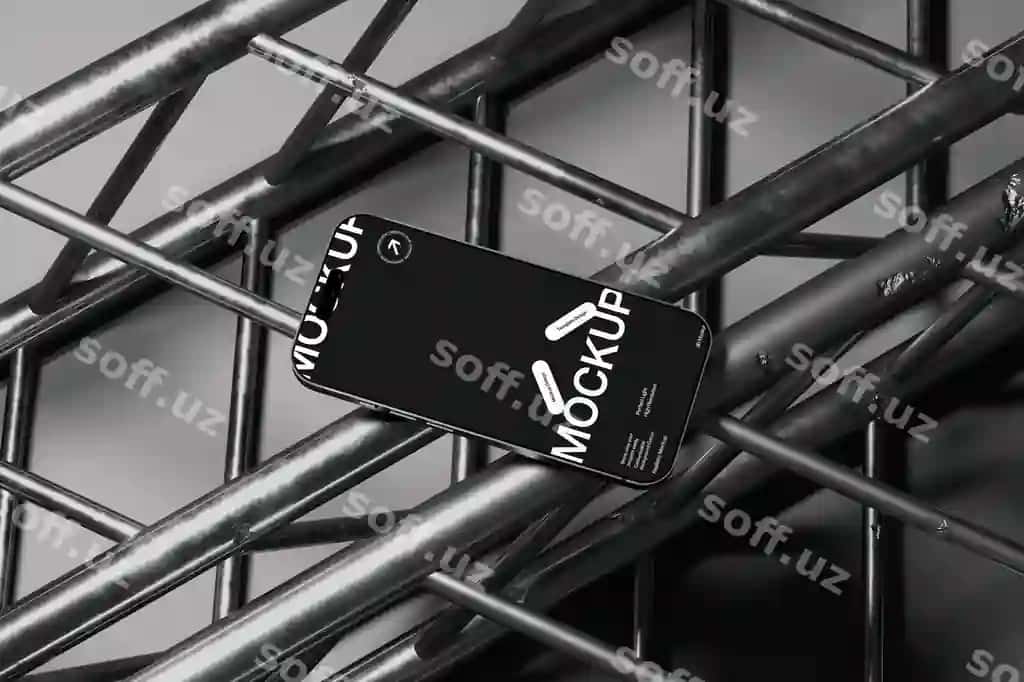 Sanoat uslubi telefon mockup sozlamalari | Industrial style phone mockup setup 2