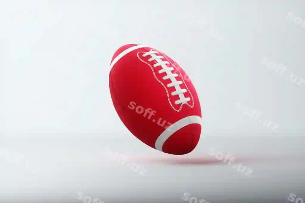 AQSH futbol to'pi qizil-oq uslub ajratilgan oq fon playoff o'yinlari professional | American football ball red white style isolate white background playoff games professional