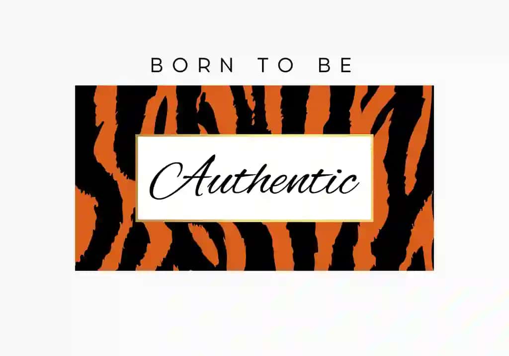 Born be authentic shiori tipografiya yo'lbars zebra naqsh fon moda futbolka dizayni qizlar tee ko'ylak trendy bosma | Born be authentic slogan typography tiger zebra pattern background fashion tshirt design girls tee shirt trendy print