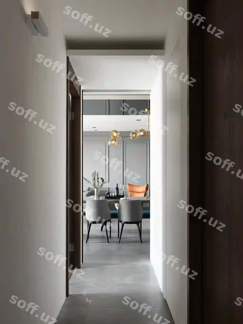 Zamonaviy kvartira yol otai içerisi | Modern apartment hallway interior 2