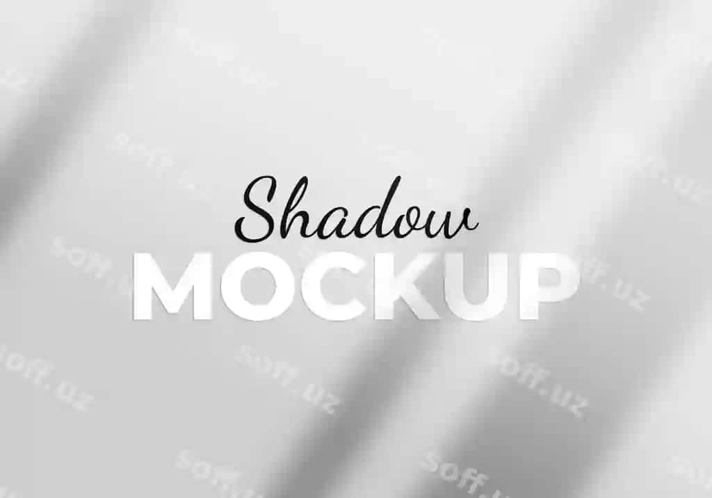 Soya qatlamli namuna PSD | Shadow overlay mockup psd 2