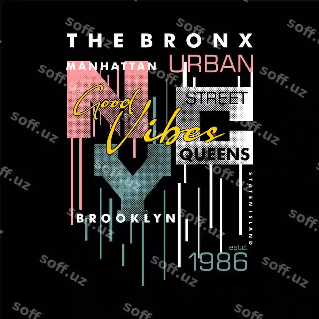 Bronx NYC abstrakt grafik tipografiya vektor dizayni futbolka | Bronx nyc abstract graphic typography vector design t shirt