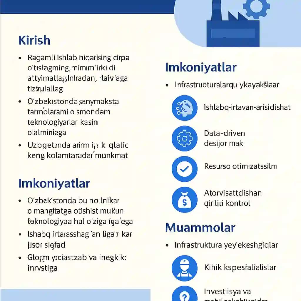 "ERP, IoT va AI: O‘zbek ishlab chiqaruvchilari raqamli davrga tayyormi?"