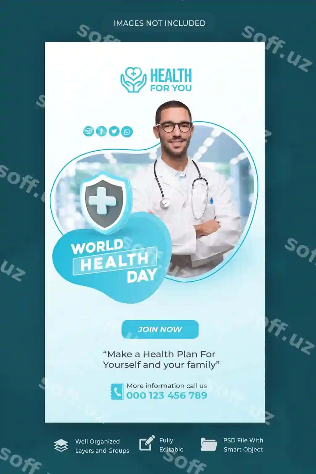 Jahon Sog'liq Bayrami Instagram hikoyasi | World health day instagram story 2