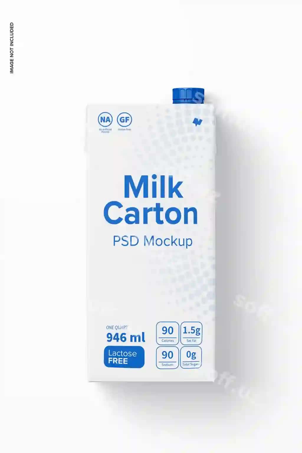 Sut karton mockup yuqori ko'rinish | Milk carton mockup top view 2