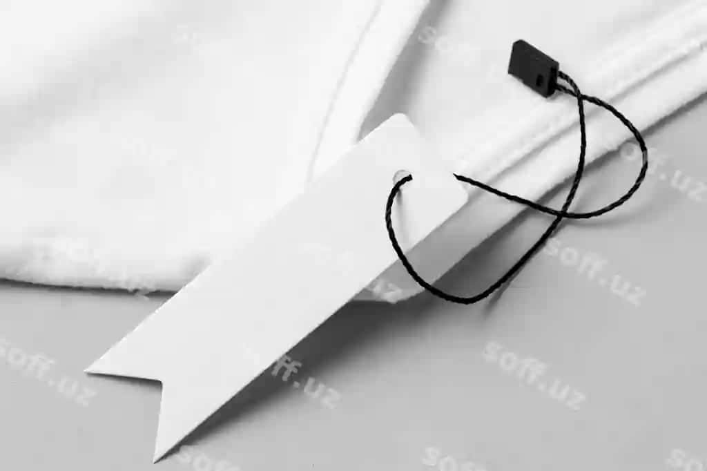 Namuna kiyim etiketi oq mato | Mock up clothing label white fabric