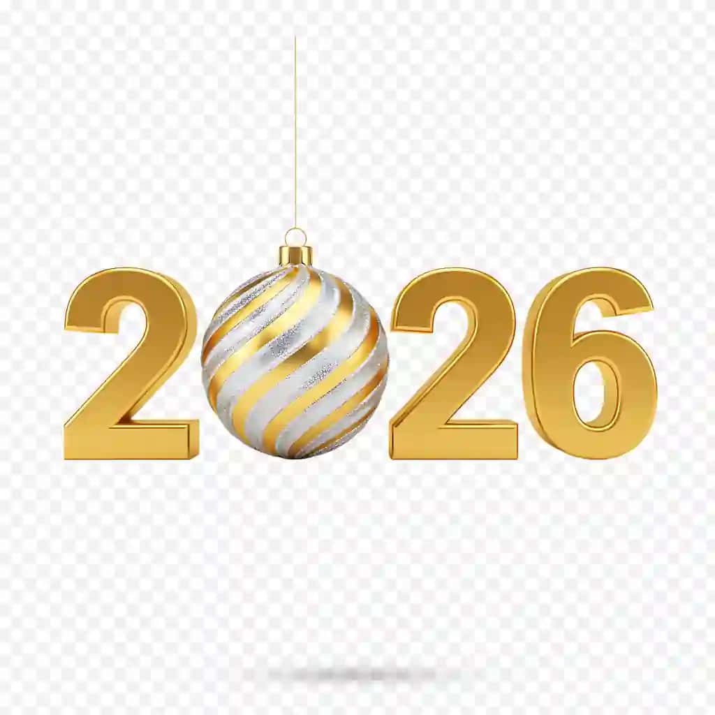 Rojdestvo bezaklari bilan oltin 2026 yangi yil bayrami | Golden 2026 new year celebration with christmas ornament