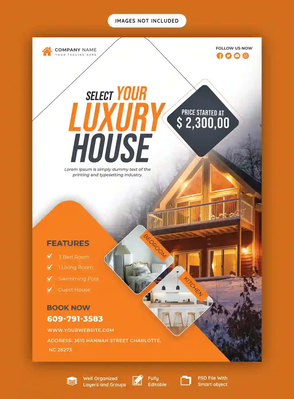 🏡 Ko‘chmas Mulk Flyer va Poster Shabloni
