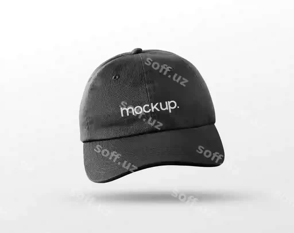 Qora kalpak mockup | Black hat mockup 2