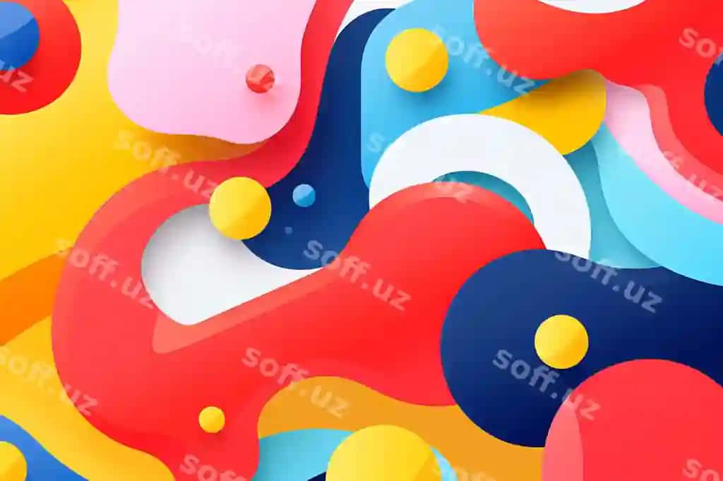 Abstrakt rangli shakllar orqa fonda AI tomonidan yaratilgan | Abstract colorful shapes background generated by ai