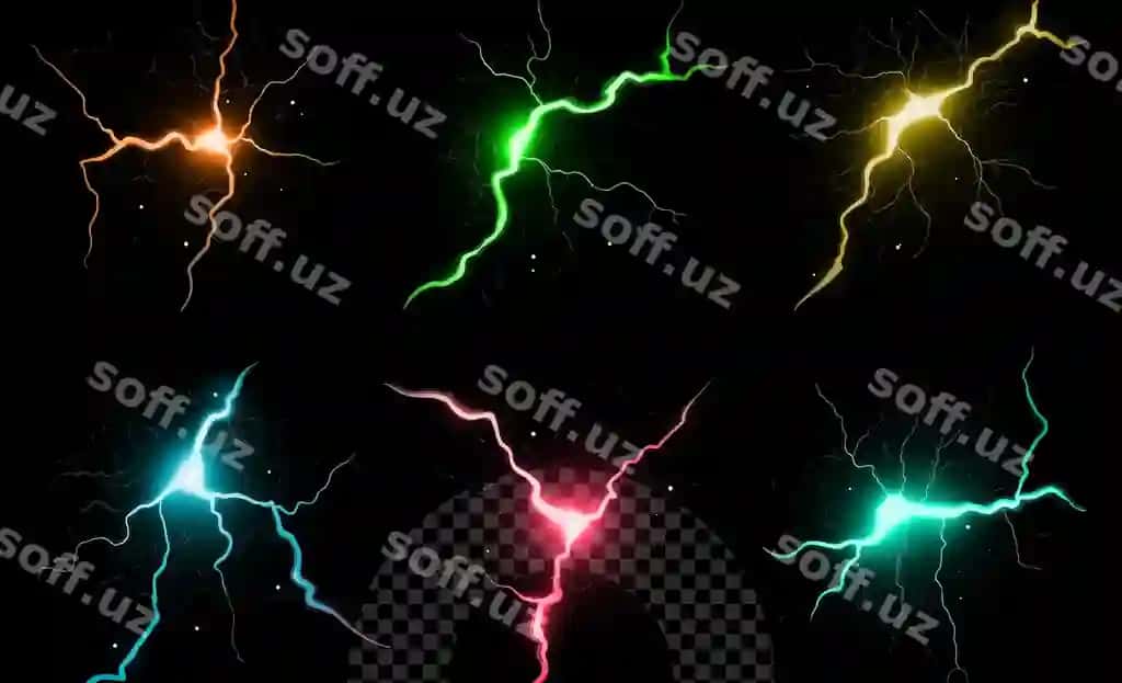 Qora fon bir guruh shirgʻir chiziqlari bilan | Dark background with bunch lightning bolts