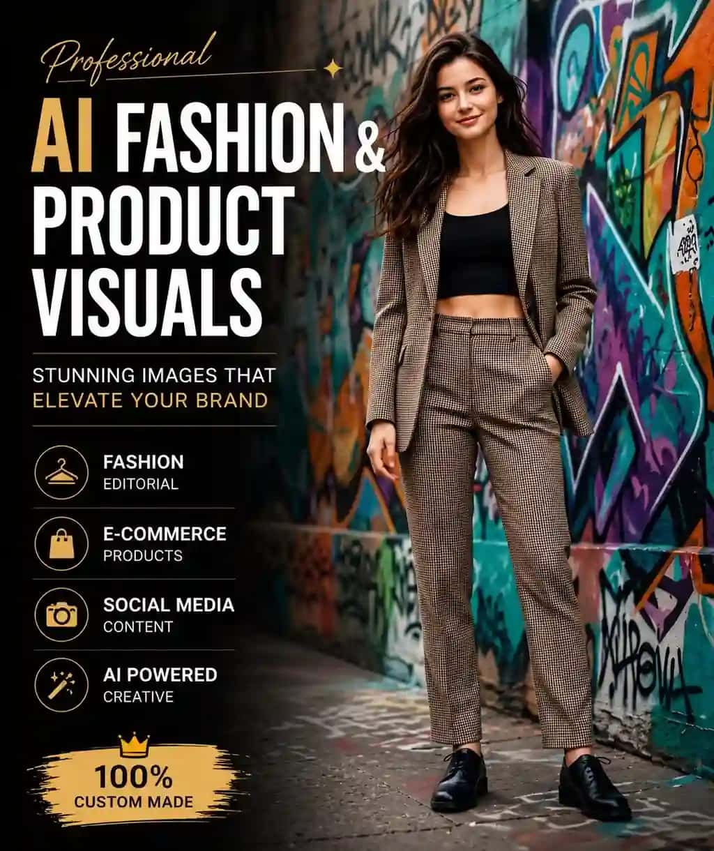 AI yordamida professional moda va mahsulot rasmlari