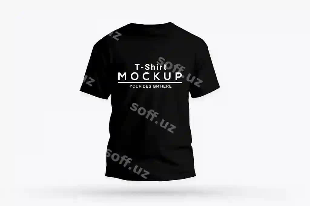 Qora futbolka "t shirt it" so'zlar bilan | Black t shirt with words t shirt it
