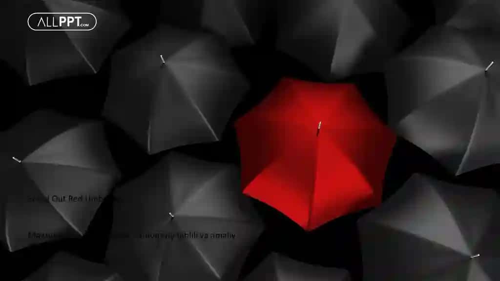Stand Out Red Umbrella Taqdimoti (48 Slayd)