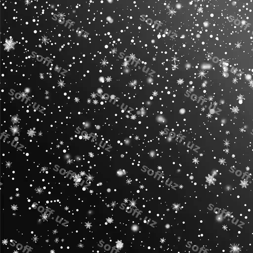 Qor zarrachalari tushayotgan ajralangan shaffof fonda | Snow particles falling isolated transparent background