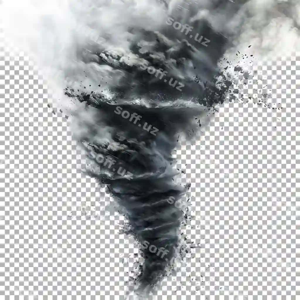 Tornado shaffof orqa fonda ai yaratilgan | Tornado transparent background ai generated