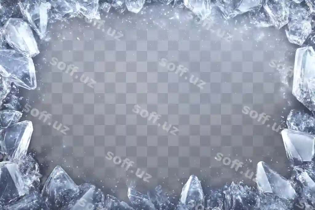 Buzlangan hindista chegara hindistalar orqa fonda parqiyotgan | Icy frosted crystal border crystals background glittering