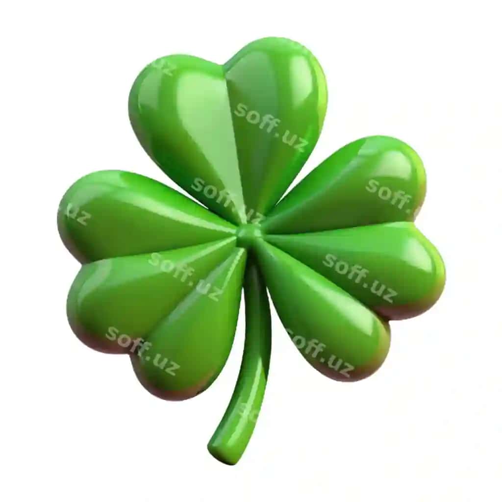 Yashil qovoq yashil yurak shaklidagi barg bilan | Green clover with green heart shaped leaf