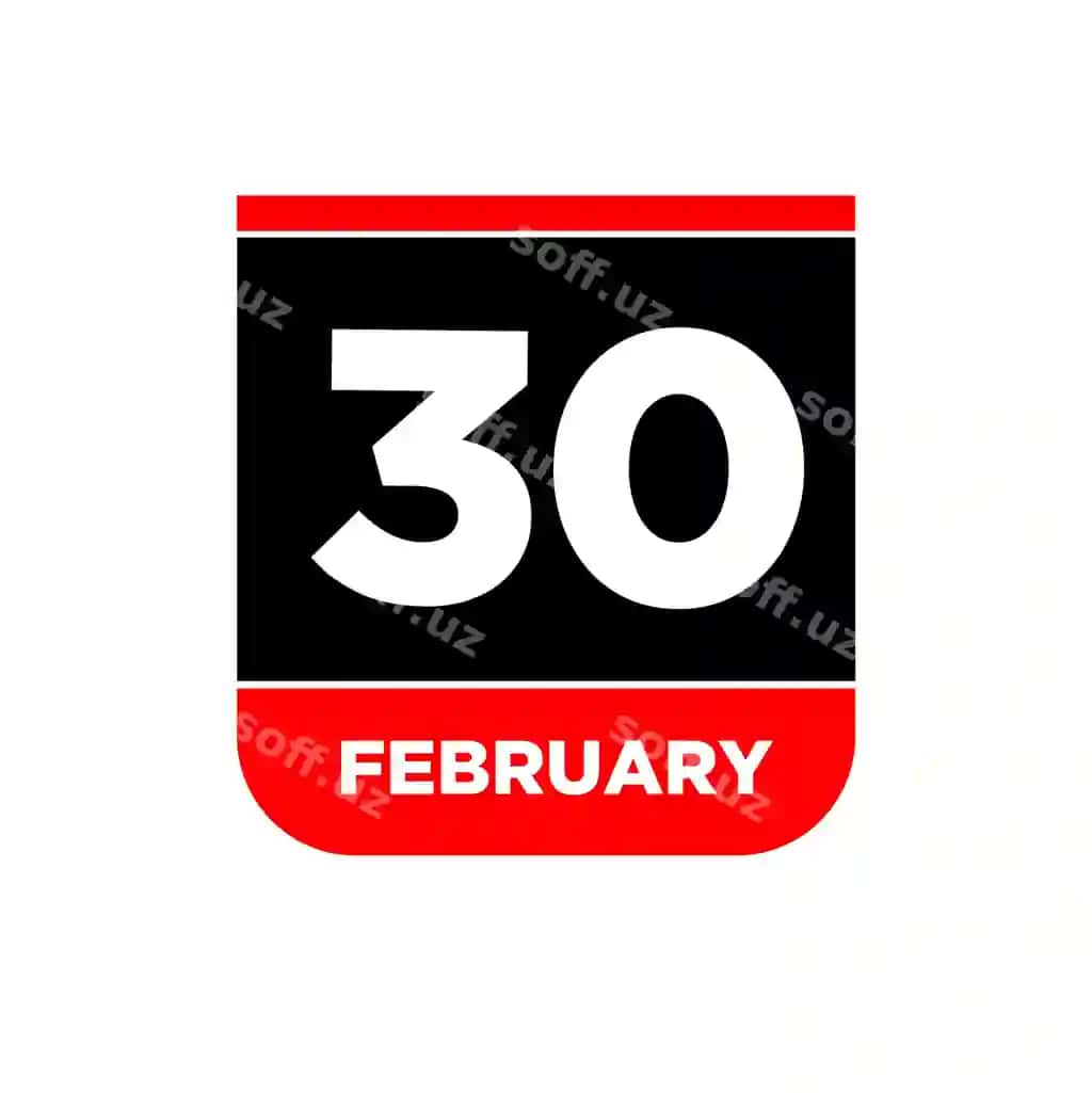 29 fevral kalendarga oid vektor ikonasi | 29 feb calendar day vector icon