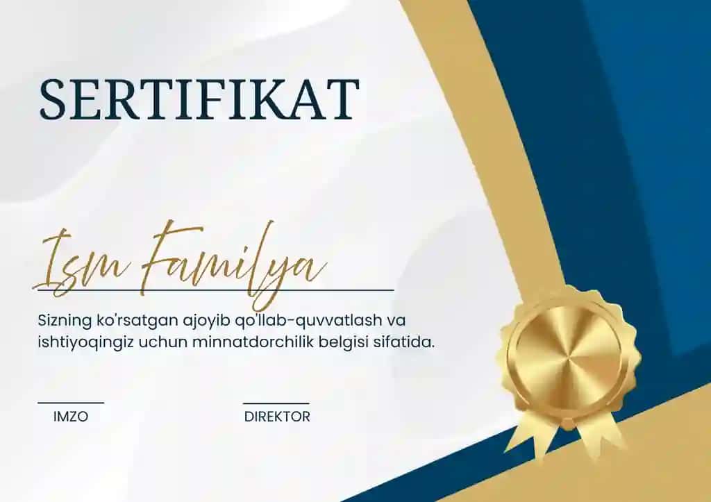 Maxsus sertifikat