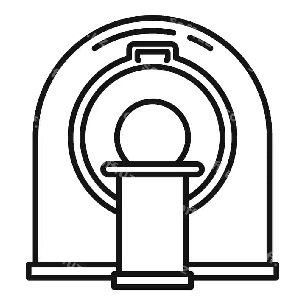 Doira magnit rezonans imaging ikonka konturi doira magnit rezonans | Circle magnetic resonance imaging icon outline circle magnetic resonance