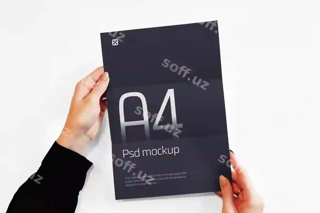 A4 namuna yuqori sifatli | A4 mockup high quality 2