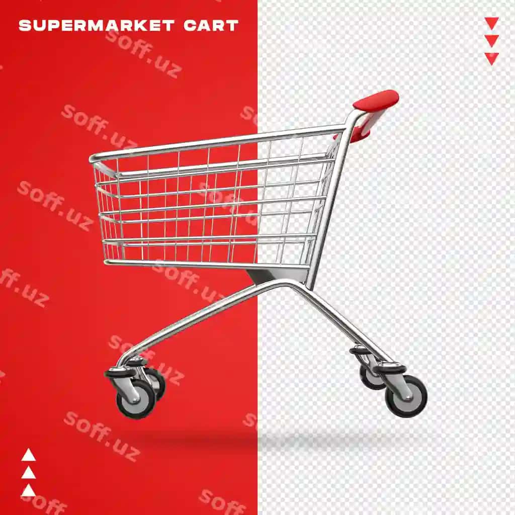 Haqiqiy 3D supermarket savati | Realistic 3d supermarket cart