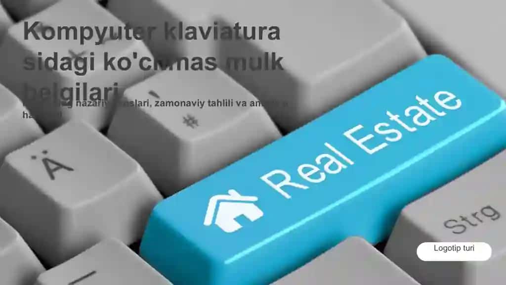 Kompyuter klaviaturasidagi ko'chmas mulk belgilari Taqdimoti (37 Slayd)