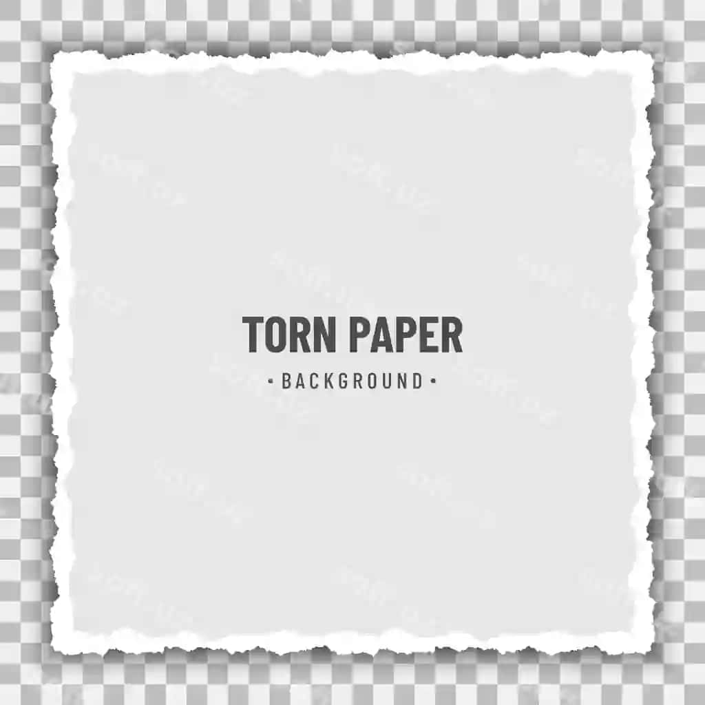 Kvadrat dona sirg'anmagan oq qog'oz yumshoq soya bilan shaffof fonda | Square piece torn white paper with soft shadow transparent background